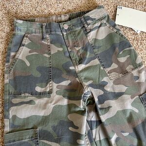 Camo wide leg cargo pants